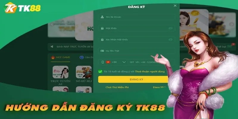 Hướng dẫn đăng ký/ đăng nhập TK88